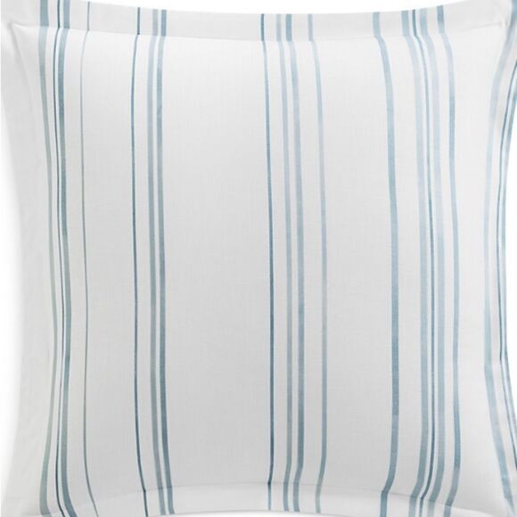 Sky Bristol Stripes Full/ Queen Duvet Set with 2 Standard Shams - Picture 4 of 9